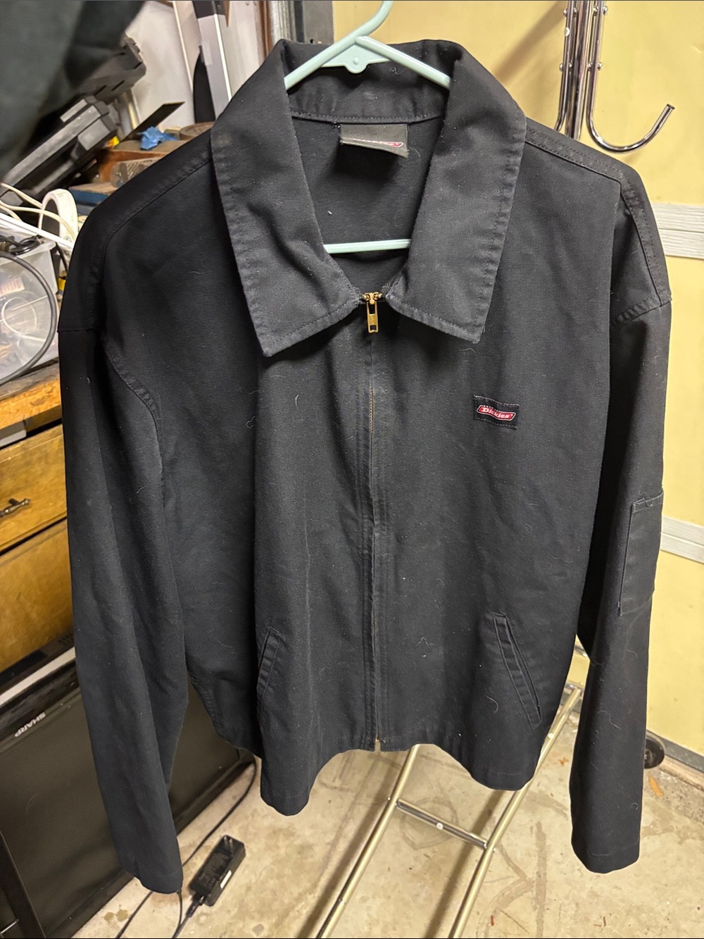 Dickies Black Lightweight Zip-Front Work Jacket